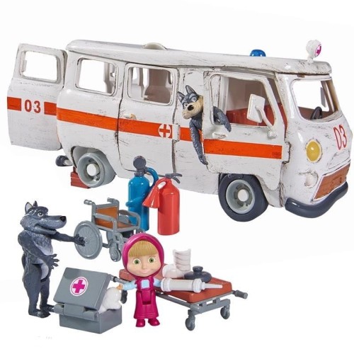 Simba Masza i niedźwiedź Zestaw ambulans karetka -2.jpg