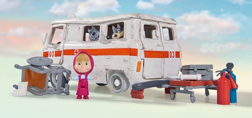 Simba Masza i niedźwiedź Zestaw ambulans karetka -5.jpg