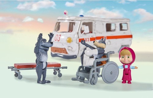Simba Masza i niedźwiedź Zestaw ambulans karetka -6.jpg