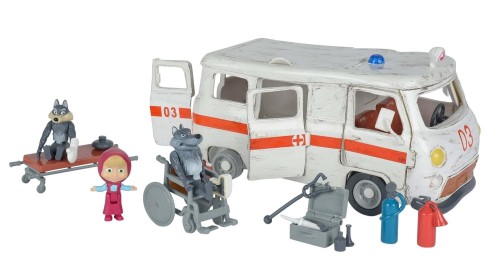 Simba Masza i niedźwiedź Zestaw ambulans karetka.jpg