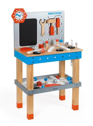 Janod Stolik Warsztatowy z 40 Akcesoriami Duży Brico Kids 3+ Janod.jpg