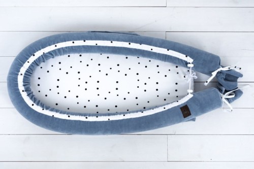 Gniazdko Kokon Niemowlęcy Royal Baby Denim Sleepee.jpg