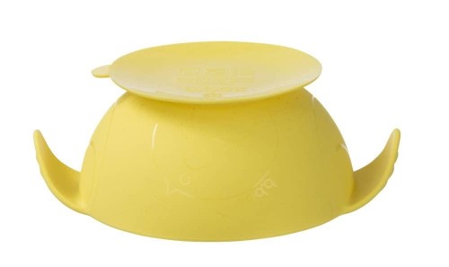 Silikonowa miseczka z łyżką lemon sherbet 6m+ B.Box 3.jpg