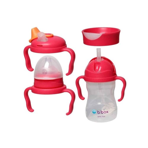 Kubek 4w1 zestaw 240 ml malinowy 4m+ B Box (1).jpg