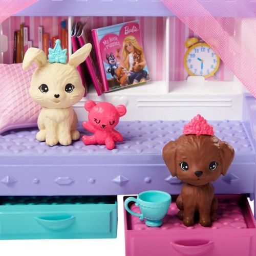 Barbie Przygody Księżniczek Zestaw sypialnia księżniczki + lalka Chelsea 3+ Mattel 2.jpg
