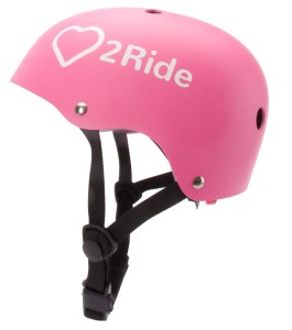 Kask rowerowy dla dzieci HEART BIKE Love 2 RIDE S 50-54 cm lampka LED klips magnetyczny Candy Pink