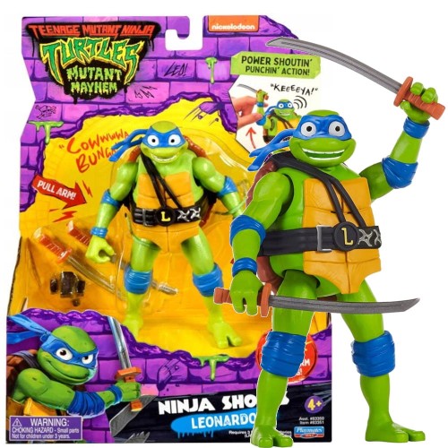 Wojownicze Żółwie Ninja Figurka Leonardo 14 cm z dźwiękiem.jpg