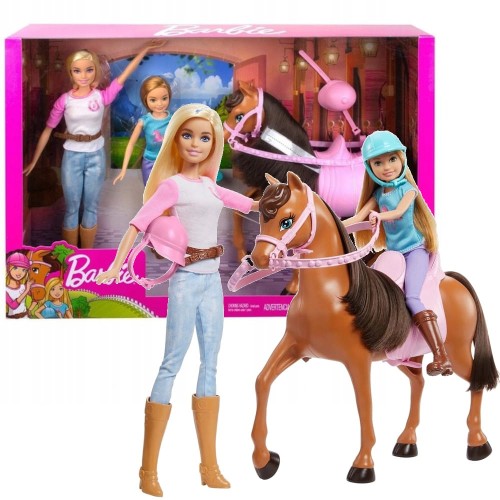 Lalka Barbie Dżokejka z koniem Stacie Mattel.jpg