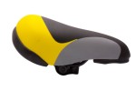 Siodełko rowerowe dziecięce miękkie sportowe 12-16 cali czarno-żółty