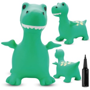 Skoczek dla dzieci do skakania z pompką SMOK zielony