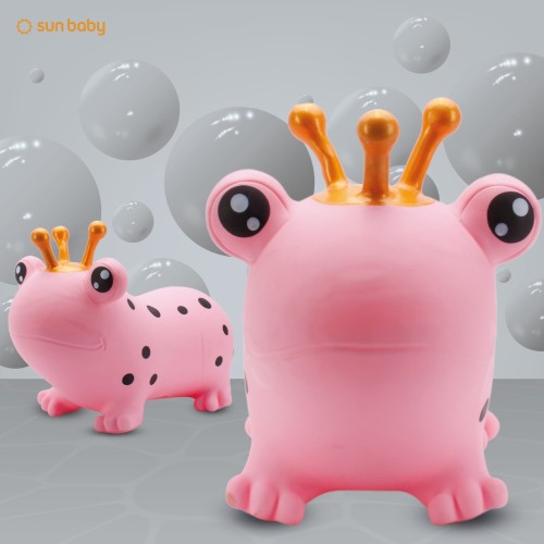 Skoczek dla dziecka do skakania różowa żabka.jpg