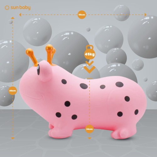 Gumowy skoczek do skakania dla dziecka różowa żaba.jpg