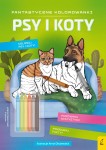 Kolorowanka z kredkami. Psy i koty Wilga