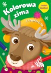 Kolorowanka Zima z reniferkiem Wilga