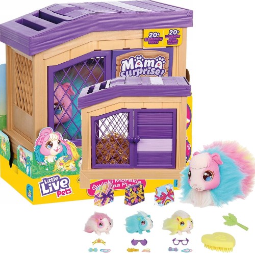 Cobi Little Live Pets Mama Surprise Świnki Morskie Tęcza.jpg