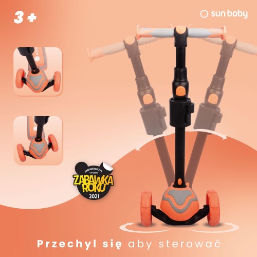 Hulajnoga dla dzieci Sun Baby Flash 3w1 Różowy-min.jpg