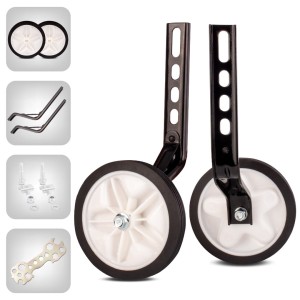 Kółka boczne do roweru podporowe uniwersalne 12-20 cali komplet czarno białe Sun Baby