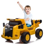 Auto na akumulator jeździk wywrotka napęd elektryczny CAT żółty Sun Baby