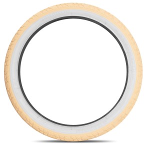 Opona rowerowa 16 cali 16x1,75 44-305 biały beżowy