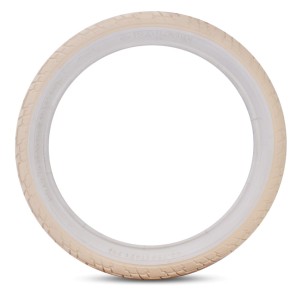 Opona rowerowa 14 cali 14x1,75 44-254 biały beżowy