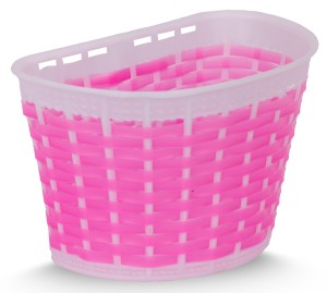 Koszyk rowerowy dla dzieci na rower plastikowy 12 14 16 cali biały różowy