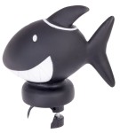 Dzwonek rowerowy dziecięcy Piszczałka rowerowa do hulajnogi głośny Rekin czarny