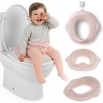 Nakładka na sedes wc dla dzieci antypoślizgowa deska na toaletę biały różowy Sun Baby 