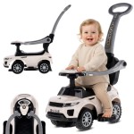 Jeździk pchacz chodzik dla dziecka z rączką i obejmą Sport car biały