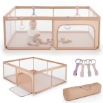 Kojec dla dziecka łóżeczko DUŻY PLAC ZABAW 150 x 200 x 68 cm + uchwyty do kojca ZESTAW