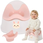 Nocnik dla dzieci antypoślizgowy z wyjmowanym wkładem Stabilny naklejki Królik biały różowy Sun Baby