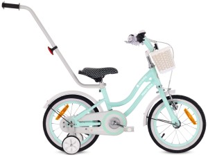 Heart Bike Rower dla dziewczynki 14 cali Pchacz Kółka boczne Koszyk miętowy Sun Baby