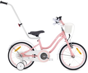  Rower dla dziewczynki 16 cali Pchacz Kółka boczne Koszyk Heart Bike różowy Sun Baby