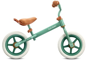Rowerek biegowy dla dzieci 12 cali dla 2 latka 3 latka Lekki 2,5 kg Molto STRADA Sage green białe opony