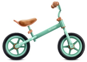 Rowerek biegowy dla dzieci 12 cali dla 2 latka 3 latka Lekki 2,5 kg Molto STRADA Sage green czarne opony