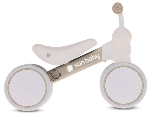 Rowerek biegowy 4 koła Rower dla dzieci Biegówka Lekki 1,6 kg koła piankowe PetitRide beżowy