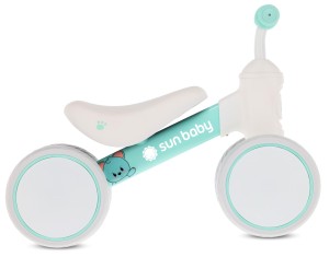 Rowerek biegowy 4 koła Rower dla dzieci Biegówka Lekki 1,6 kg koła piankowe PetitRide miętowy