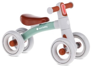 Rowerek biegowy 4 koła Biegówka Jeździk dla dzieci Lekki 2,3 kg LED Zoomi miętowy