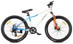 Rower górski 26 cali MTB Shimano 7 biegów Amortyzator tarczowe Stopka Verdant Calix biały niebieski pomarańczowy