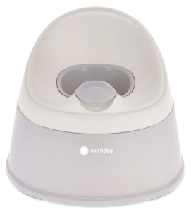 Nocnik dla dzieci antypoślizgowy z wyjmowanym wkładem lekki wysoki stabilny NESTPOT szary biały