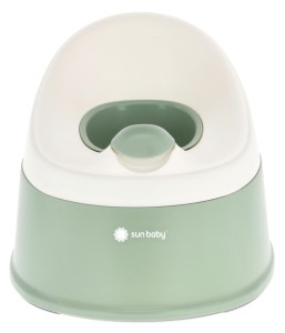 Nocnik dla dzieci antypoślizgowy z wyjmowanym wkładem lekki wysoki stabilny NESTPOT zielony biały Sun Baby