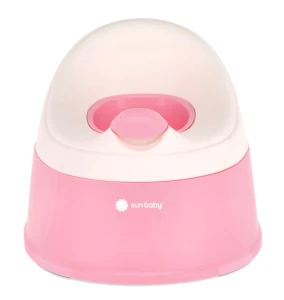 Nocnik dla dzieci antypoślizgowy z wyjmowanym wkładem lekki wysoki stabilny NESTPOT różowy biały