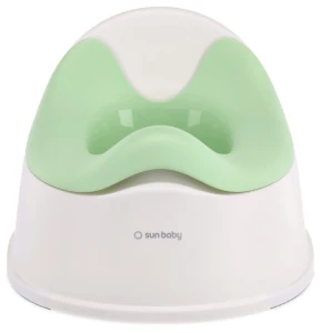Nocnik dla dzieci antypoślizgowy z wyjmowanym wkładem Stabilny biały zielony Sun Baby