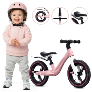 Rowerek biegowy dla dzieci SPORT nylonowy Lekki Błotnik koła pompowane od 2 lat różowy