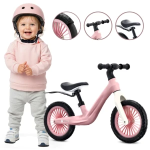 Rower biegowy dla dzieci Rowerek SPORT nylonowy Lekki 2,5 kg Błotnik koła piankowe EVA różowy