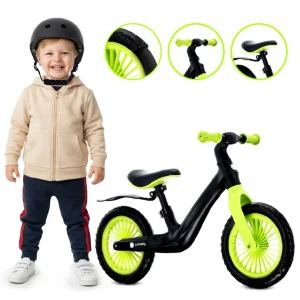 Rower biegowy dla dzieci Rowerek SPORT nylonowy Lekki 2,5 kg Błotnik koła piankowe EVA czarny żółty