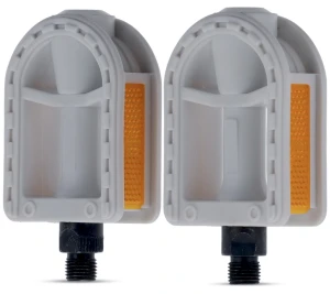 Pedały rowerowe Platformowe MTB Miejskie 12-16 cali lekkie plastikowe szare