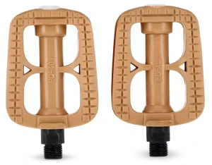 Pedały rowerowe Platformowe MTB Miejskie 20 cali lekkie plastikowe beżowe
