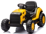 Duży Traktor na akumulator ciągnik elektryczny dla dzieci CAT MP3 pilot klakson żółty Sun Baby