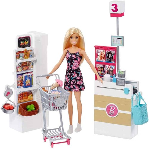 Barbie supermarket zestaw z lalką 3+ Mattel.jpg